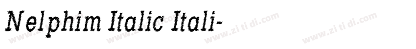 Nelphim Italic Itali字体转换